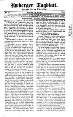 Amberger Tagblatt Montag 29. Februar 1864