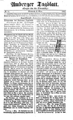 Amberger Tagblatt Mittwoch 2. März 1864