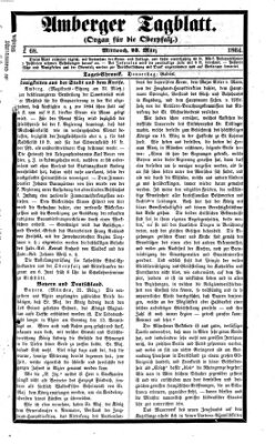 Amberger Tagblatt Mittwoch 23. März 1864