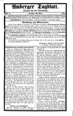 Amberger Tagblatt Samstag 26. März 1864