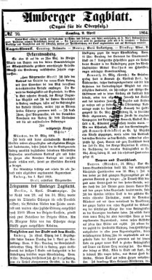 Amberger Tagblatt Samstag 2. April 1864