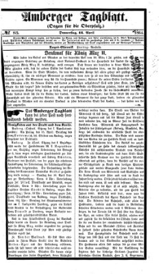 Amberger Tagblatt Donnerstag 14. April 1864