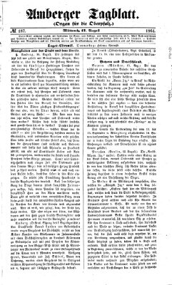 Amberger Tagblatt Mittwoch 17. August 1864