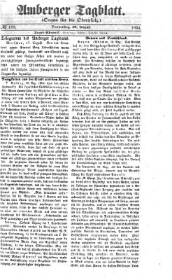 Amberger Tagblatt Donnerstag 18. August 1864