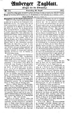 Amberger Tagblatt Donnerstag 25. August 1864