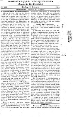 Amberger Tagblatt Dienstag 13. September 1864