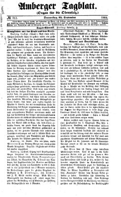 Amberger Tagblatt Donnerstag 15. September 1864