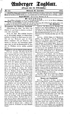 Amberger Tagblatt Mittwoch 21. September 1864