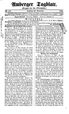 Amberger Tagblatt Samstag 24. September 1864