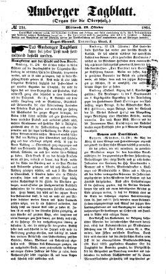 Amberger Tagblatt Mittwoch 12. Oktober 1864