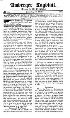 Amberger Tagblatt Donnerstag 20. Oktober 1864