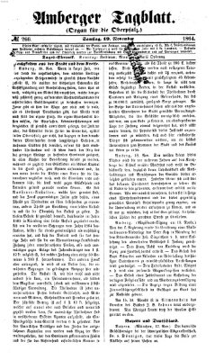 Amberger Tagblatt Samstag 19. November 1864