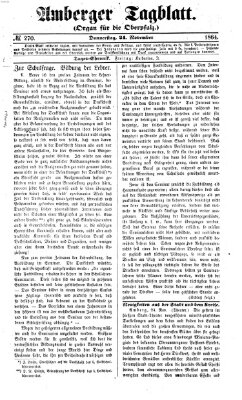 Amberger Tagblatt Donnerstag 24. November 1864