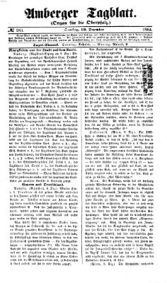 Amberger Tagblatt Samstag 10. Dezember 1864