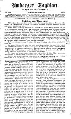 Amberger Tagblatt Samstag 17. Dezember 1864