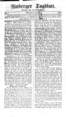 Amberger Tagblatt Mittwoch 4. Januar 1865