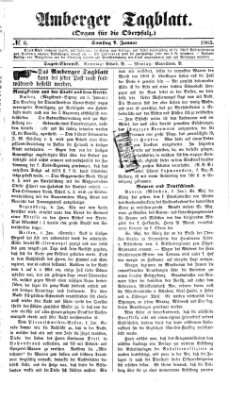 Amberger Tagblatt Samstag 7. Januar 1865