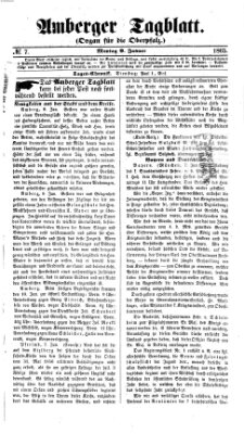 Amberger Tagblatt Montag 9. Januar 1865