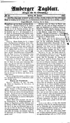 Amberger Tagblatt Freitag 27. Januar 1865