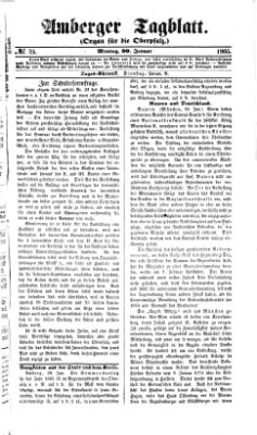 Amberger Tagblatt Montag 30. Januar 1865