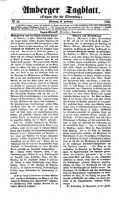 Amberger Tagblatt Montag 6. Februar 1865