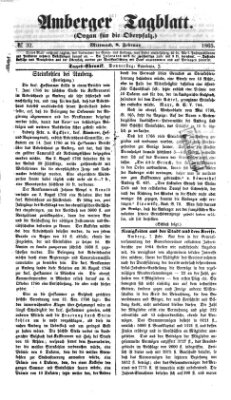 Amberger Tagblatt Mittwoch 8. Februar 1865