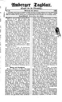 Amberger Tagblatt Mittwoch 15. Februar 1865