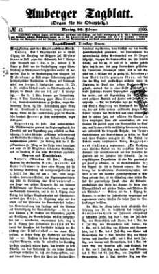 Amberger Tagblatt Montag 20. Februar 1865