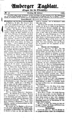 Amberger Tagblatt Dienstag 21. Februar 1865