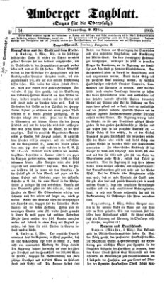 Amberger Tagblatt Donnerstag 2. März 1865