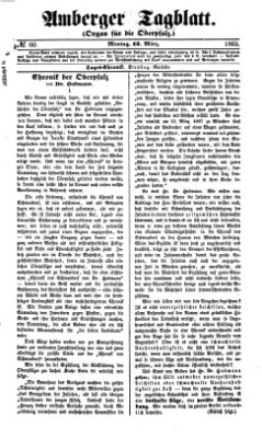 Amberger Tagblatt Montag 13. März 1865