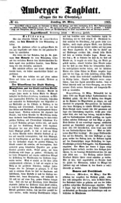 Amberger Tagblatt Samstag 18. März 1865