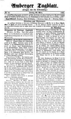 Amberger Tagblatt Freitag 24. März 1865