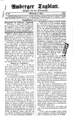 Amberger Tagblatt Mittwoch 5. April 1865