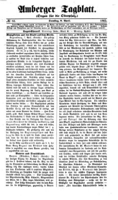 Amberger Tagblatt Samstag 8. April 1865