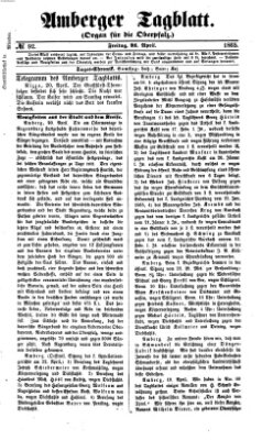 Amberger Tagblatt Freitag 21. April 1865