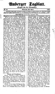 Amberger Tagblatt Mittwoch 26. April 1865