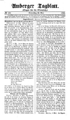 Amberger Tagblatt Donnerstag 11. Mai 1865