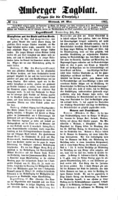 Amberger Tagblatt Mittwoch 17. Mai 1865