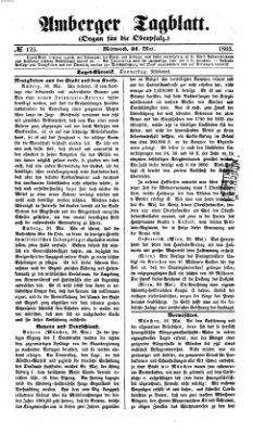 Amberger Tagblatt Mittwoch 31. Mai 1865