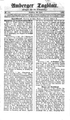 Amberger Tagblatt Samstag 10. Juni 1865