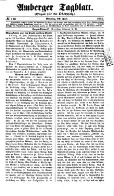 Amberger Tagblatt Montag 19. Juni 1865