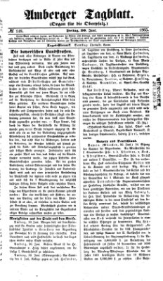 Amberger Tagblatt Freitag 30. Juni 1865