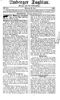 Amberger Tagblatt Montag 17. Juli 1865