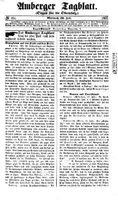 Amberger Tagblatt Mittwoch 19. Juli 1865