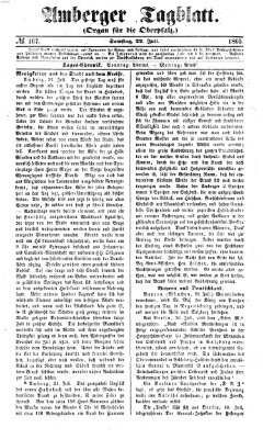 Amberger Tagblatt Samstag 22. Juli 1865