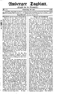 Amberger Tagblatt Donnerstag 27. Juli 1865