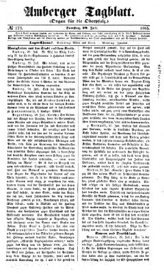 Amberger Tagblatt Samstag 29. Juli 1865