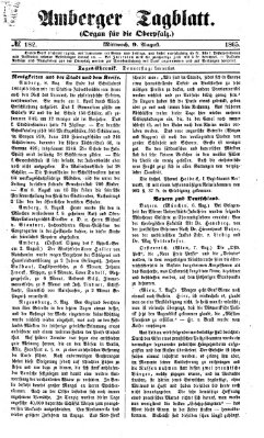 Amberger Tagblatt Mittwoch 9. August 1865