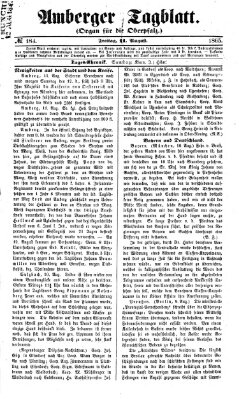 Amberger Tagblatt Freitag 11. August 1865